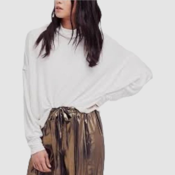We The Free Tops - We The Free by Free People Ivory Alamdea Dolman-Sleeve Turtleneck Top Size S